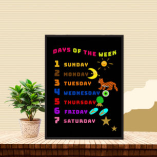 Poster Dias de aprendizagem semanal