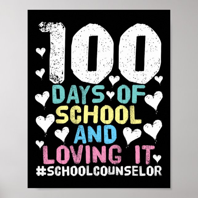 Poster Dias De Conselheiro Escolar 100º Dia Da Escola (Frente)