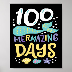 Poster Dias De Escola 100 Dias Mermai Da Escola Mermai