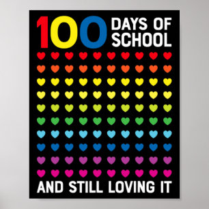 Poster Dias De Escola Ainda Adorando Coração 100º Dia Não