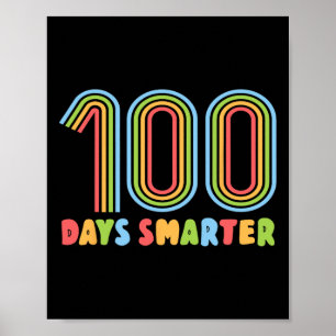 Poster Dias De Escola Arco-Íris 100 Dias Mais Inteligente