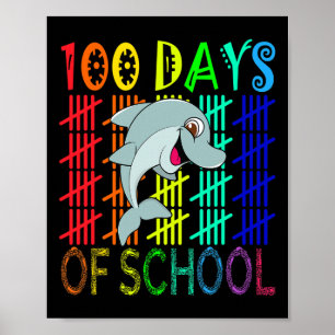 Poster Dias De Escola Sorriem Golfinho Para Crianças Mais