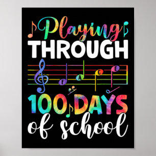 Poster Dias De Professora De Música Escolar Oferece 100º