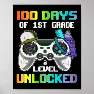 Poster Dias De Videos games De Jogador Desbloqueados No N