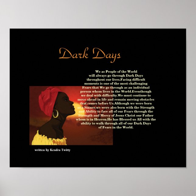 Poster Dias Escuros (Frente)