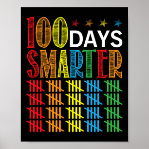 Poster Dias Mais Inteligentes Felizes 100.º Dia De Estuda