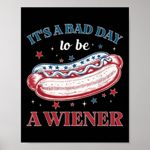 Poster Dias Maus Hotdog Wiener 4 de julho Independência P