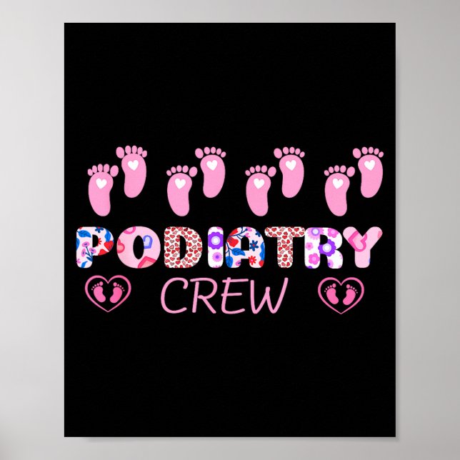 Poster Diatry Crew Footprint Leopard Diatrist Valentine's (Frente)