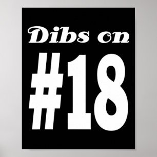 Poster Dibs No #18 Hockey Futebol Venda Esportes