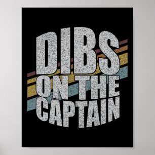 Poster Dibs No Capitão Barco Engraçado Amante Do Barco Vi