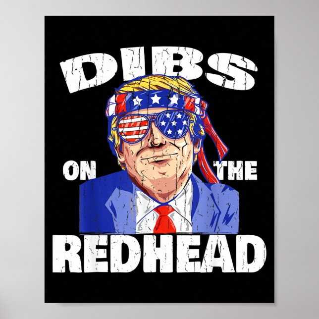 Poster Dibs On The Redhead Shirt Funny St Patricks Day Pr (Frente)