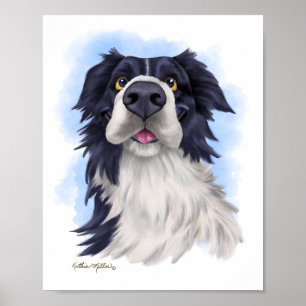 Poster Dibujos Animados Divertidos de Border Collie