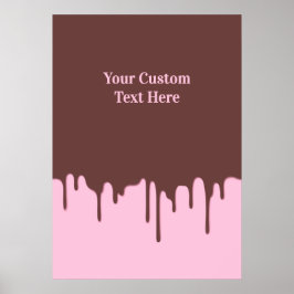 Poster Dica de Chocolate de Texto Personalizado