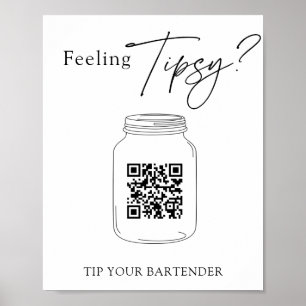 Poster Dica Virtual Jar Código QR Dica Seu Sinal de Barm