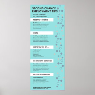 Poster Dicas de Emprego de Segunda Oportunidade Informaçõ