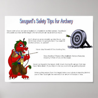 Pôster Dicas de segurança de Snogard para a Archery