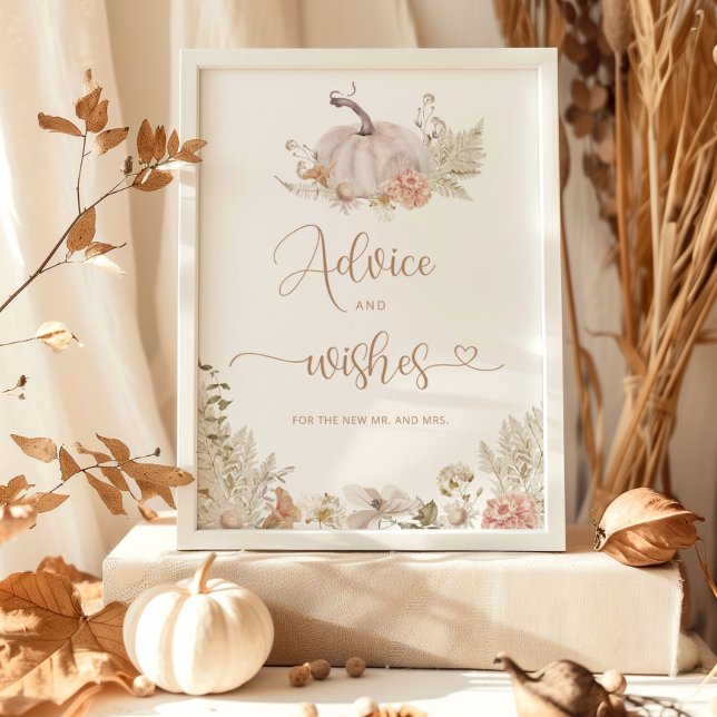 Poster Dicas e votos de amor Boho Fall para os recém-casa (Criador carregado)
