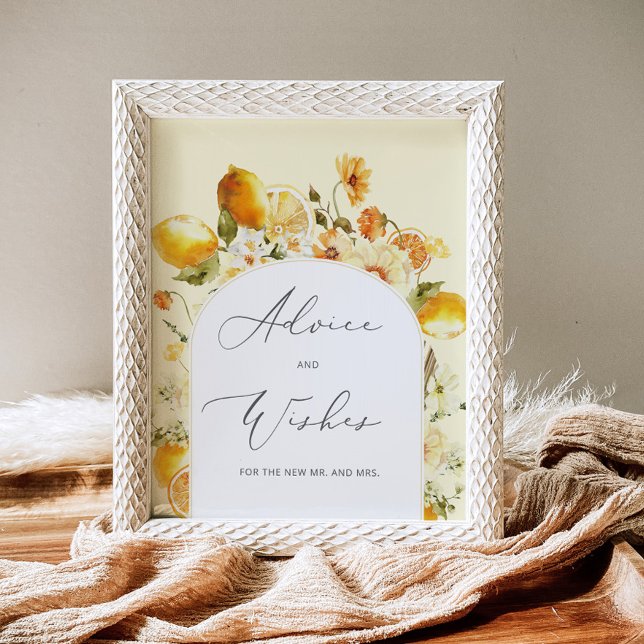 Poster Dicas e votos modernos de limão para recém-casados (Criador carregado)