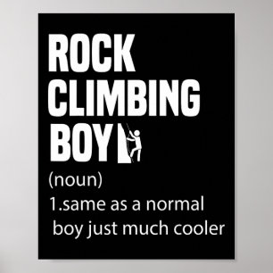 Poster Dicionário de Menino de Escalada de Rocha Definiçã