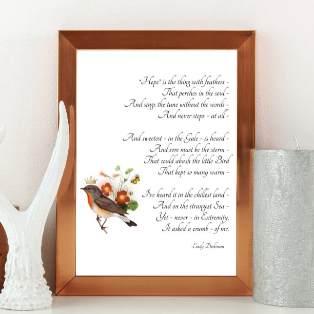 Poster Dickinson Hope Poem (Criador carregado)