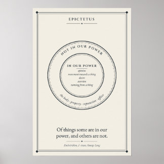 Poster Dicotomia de Controle de Epicteto Círculos Estóico