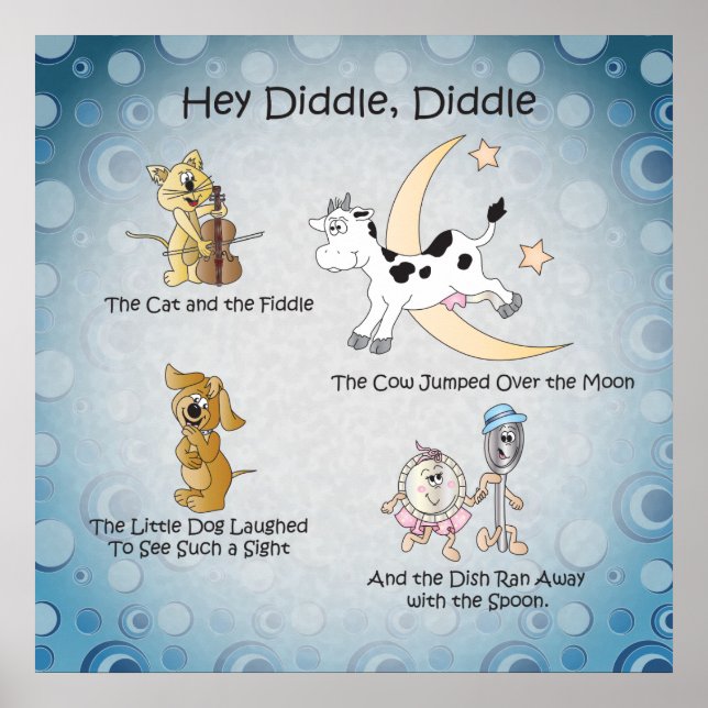 Poster Diddle, Diddle Nursery Rhyme Art (Frente)