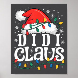 Poster Didi Claus Divertido Xmas Natal Vovó Férias St