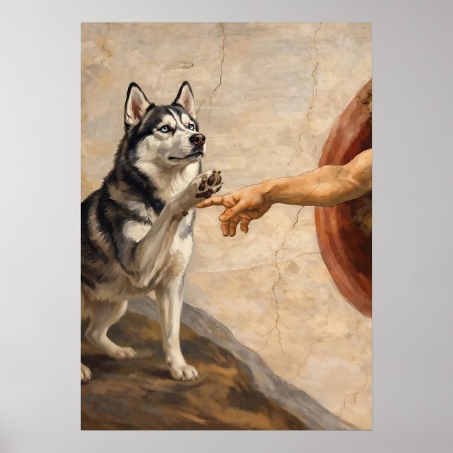 Poster Die Erschaffung des Husky (Frente)