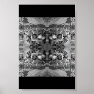 Poster Die Gotthardpost - Rudolf Koller - Cavalos - Pferd