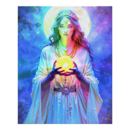 Pôster Die hübsche Wahrsagerin im Glanz der Kristallkugel