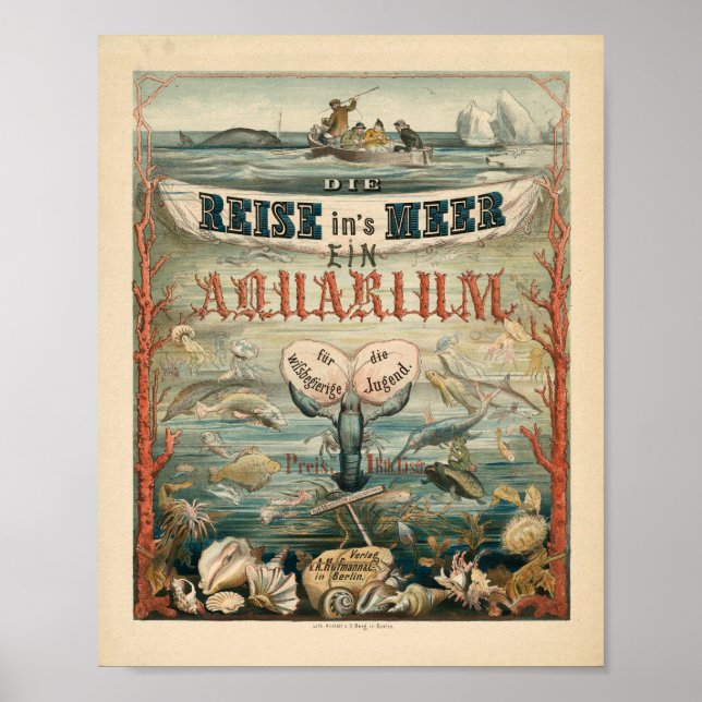 Poster Die Reise in's Meer, Ein Aquarium | Carl Reinhardt (Frente)