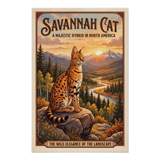 Pôster Die Savannah-Katze  (Frente)