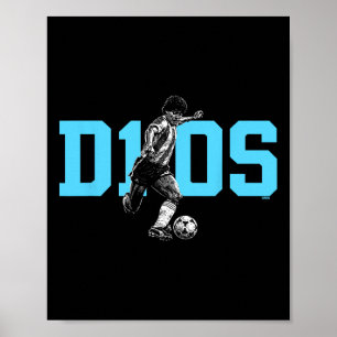 Poster Diego Maradona D10s La Mano De Dios Futebol Retrô