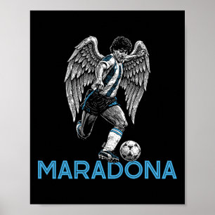 Poster Diego Maradona Rasga Asas de Anjo D10s Futebol