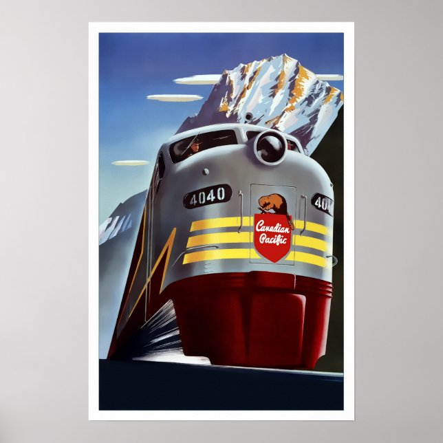 Poster DIESEL LOCOMOTIVE - CANADÁ c. 1955 (Frente)