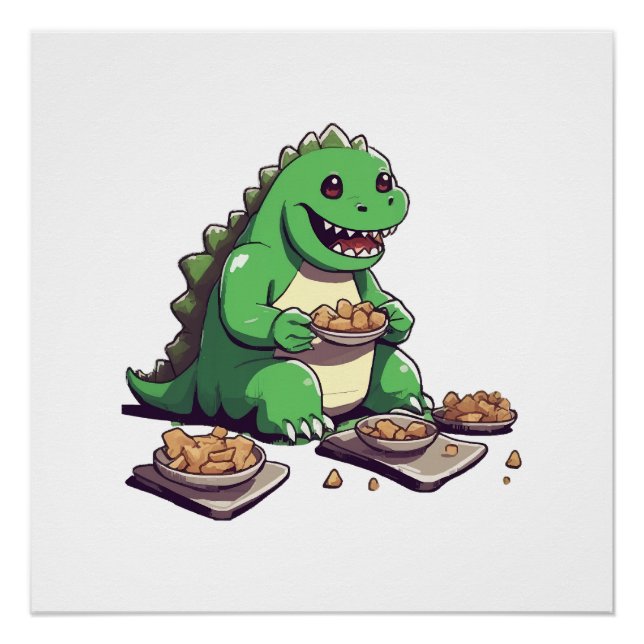 Pôster Dieta dos dinossauros amanhã (Frente)