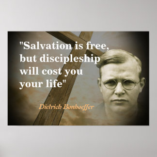 Poster Dietrich Bonhoeffer Quote On Salvation
