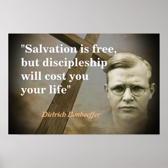 Poster Dietrich Bonhoeffer Quote On Salvation (Frente)