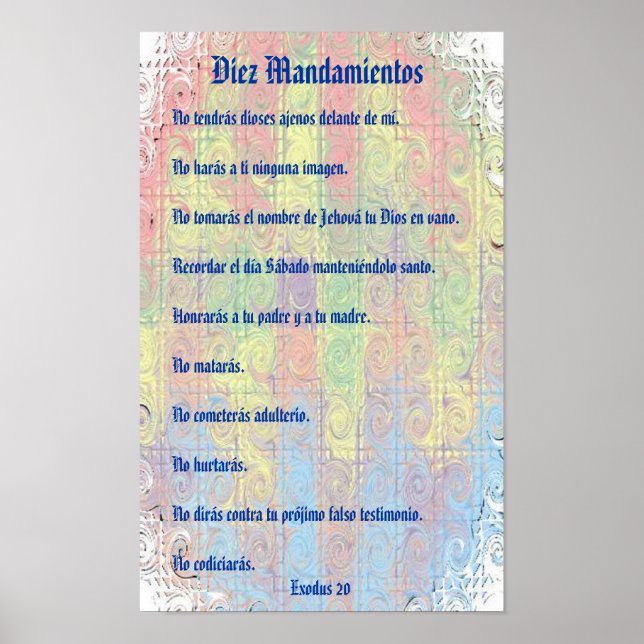 Poster Diez Mandamientos (Frente)