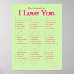 Poster Diferentes maneiras de dizer que te amo