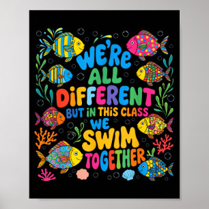 Poster Diferentes, mas nesta classe nadam juntos
