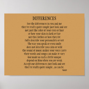 PÔSTER DIFFERENCES POEM