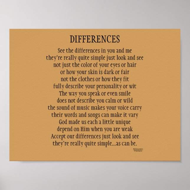 PÔSTER DIFFERENCES POEM (Frente)