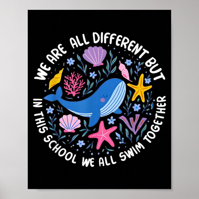 Poster Different But In This School Swim Together (Frente)