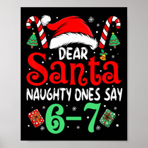 Poster Diga 67 Meme Querido Papai Noel 6 7 Natal Engraçad