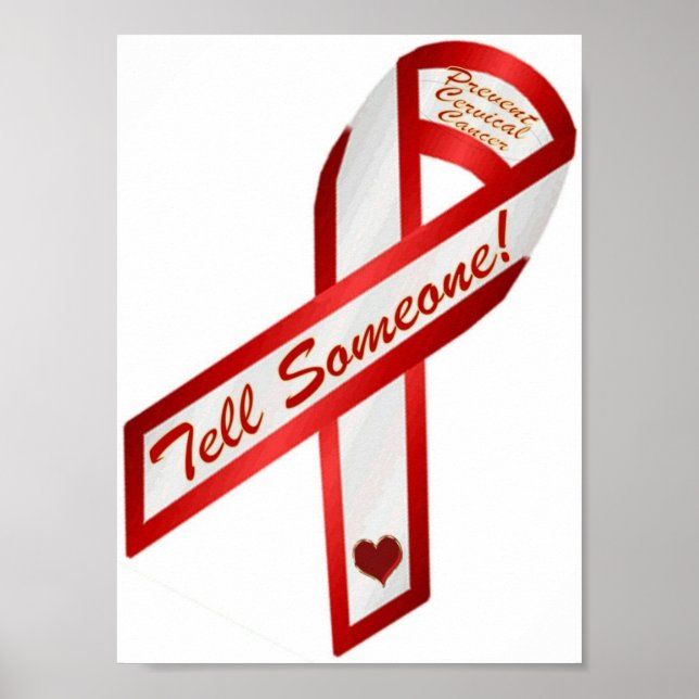 Poster Diga A Alguém! Impedir câncer do colo do útero (Frente)