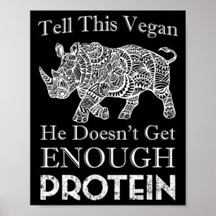 Poster Diga A Este Vegan Que Proteína Suficiente Vegan