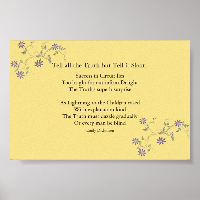 Pôster Diga a verdade, mas diga-a ao Slant (Frente)