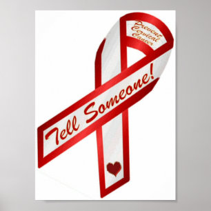 Poster Diga alguém!  Impeça Cander cervical