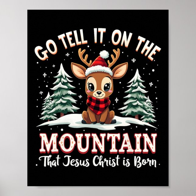 Poster Diga Na Montanha Que Jesus Cristo É Bo (Frente)
